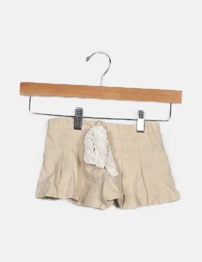NoName Pantalón beige detalle lazo