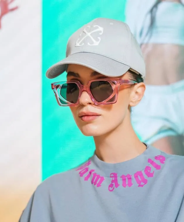 OFFWHITE GRAY CAP WITH MONOGRAM LOGO