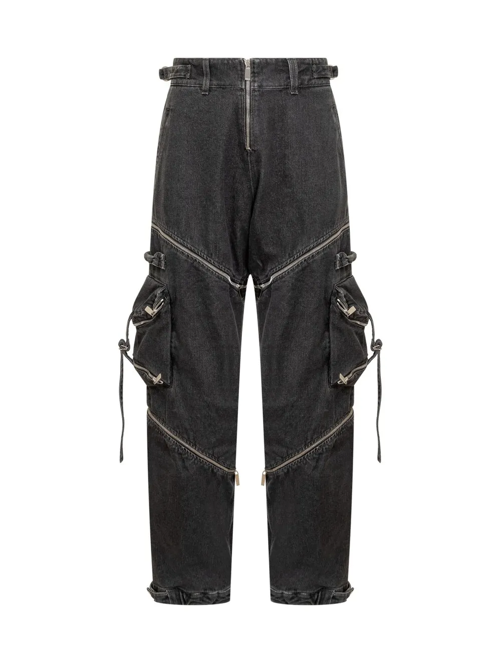 OFFWHITE ZIP DENIM CARGO PANTS
