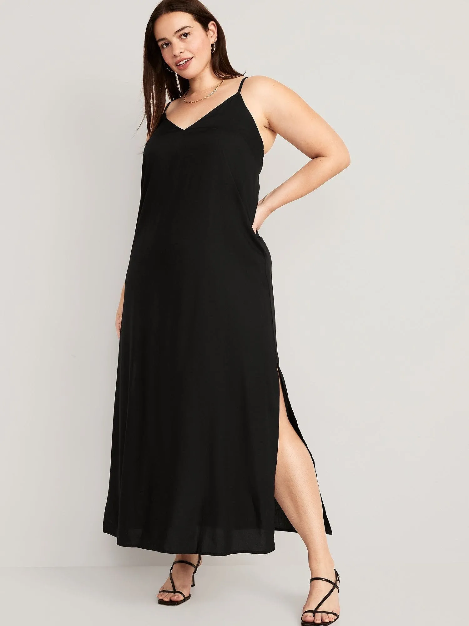 OLD NAVY Vestido Old Navy Slip Maxi Cordones Atrás Mujer