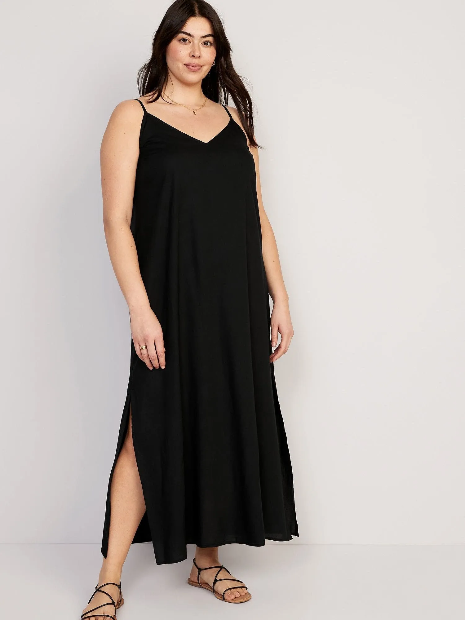 OLD NAVY Vestido Old Navy Slip Maxi Cordones Atrás Mujer