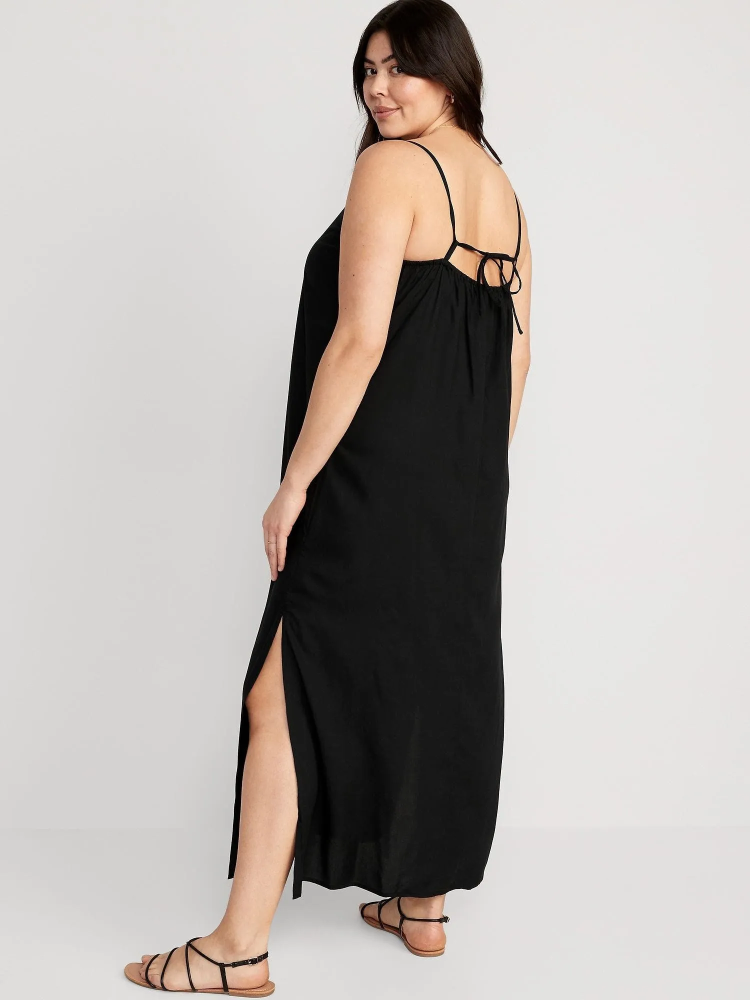 OLD NAVY Vestido Old Navy Slip Maxi Cordones Atrás Mujer