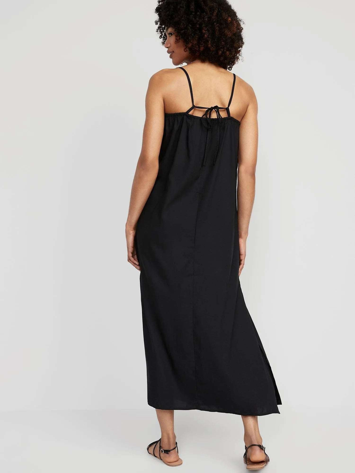 OLD NAVY Vestido Old Navy Slip Maxi Cordones Atrás Mujer