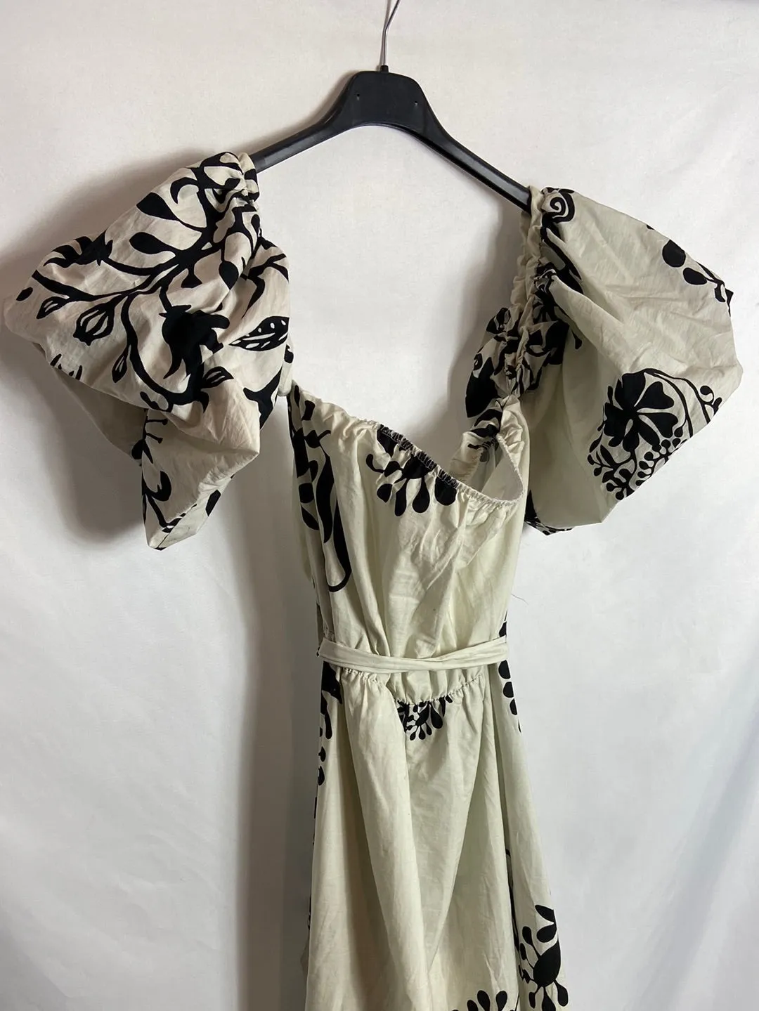 OTRAS. Vestido bicolor estampado T.S/M