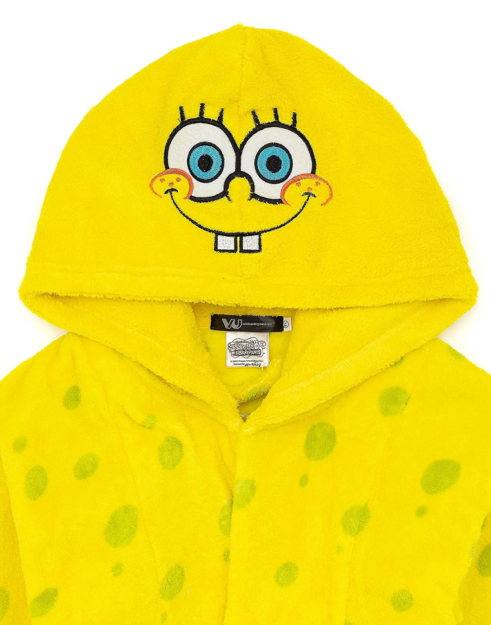 Otwoo Bob Esponja Pantalones Cuadrados Unisex Albornoz Niños Amarillo Bob Esponja Pantalones Cuadrados Capucha Cara Novelty