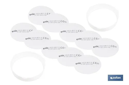 Pack de 10 Prefiltros P2 NR para Filtros A1B1E1K1 + 2 Aros Retenedores
