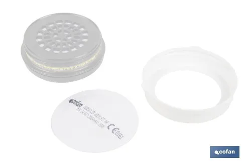 Pack de 10 Prefiltros P2 NR para Filtros A1B1E1K1 + 2 Aros Retenedores