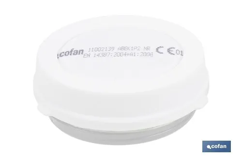 Pack de 10 Prefiltros P2 NR para Filtros A1B1E1K1 + 2 Aros Retenedores
