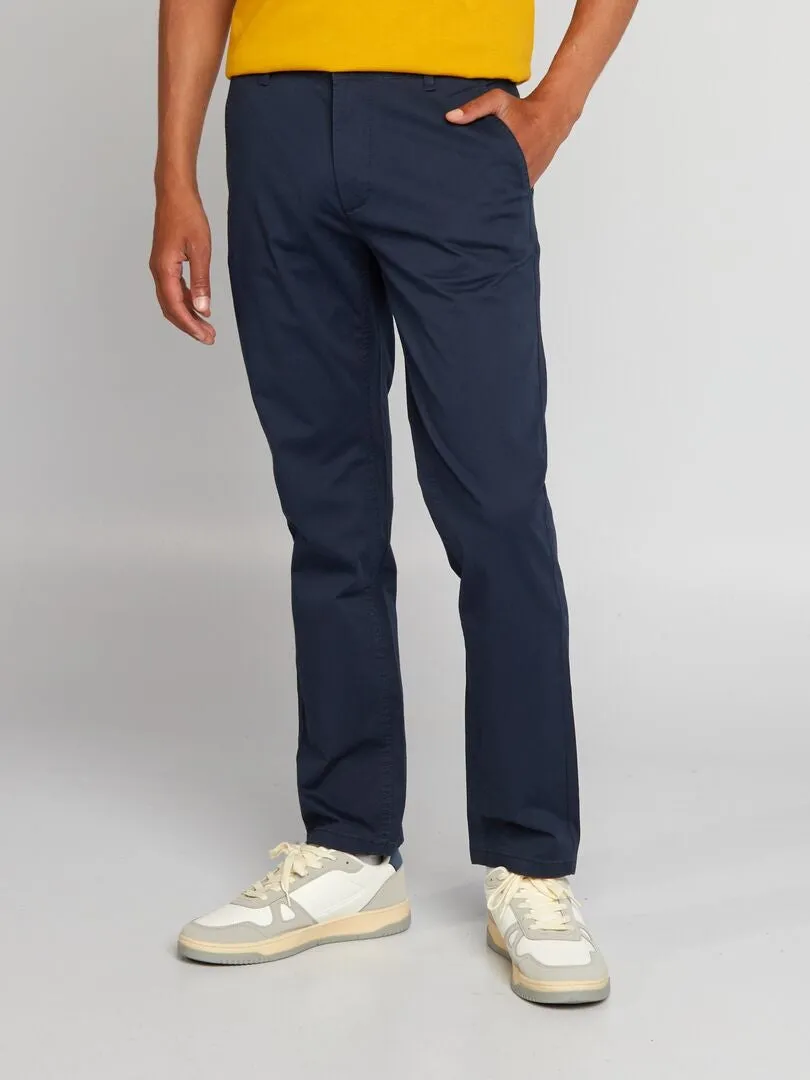 PANTALóN CHINO DE ALGODóN ELáSTICO L34  AZUL