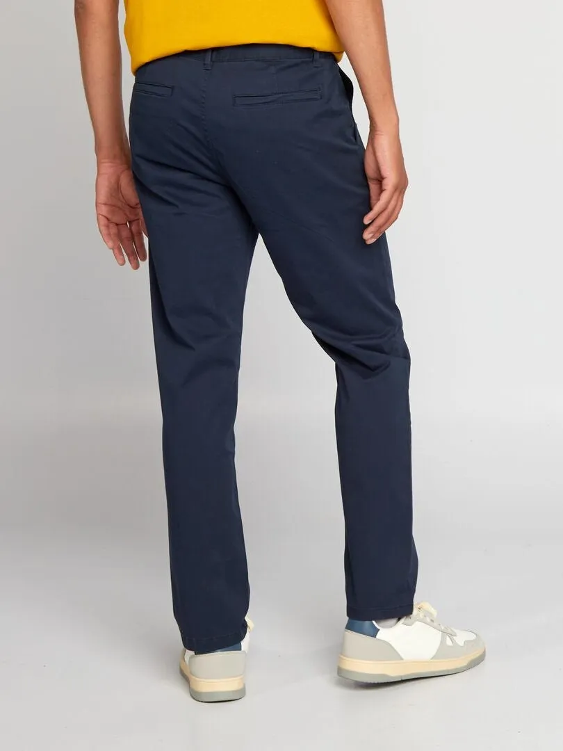 PANTALóN CHINO DE ALGODóN ELáSTICO L34  AZUL