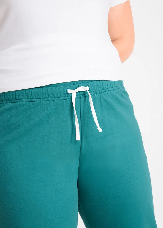 PANTALóN DE CHáNDAL DE ALGODóN DE CORTE RECTO (2 PARES) NEGROTURQUESA COBALTO MATE