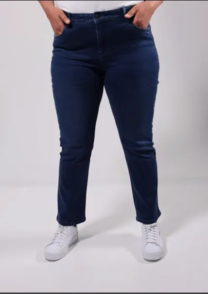 Pantalón Vaquero Recto Mujer Talla Grande