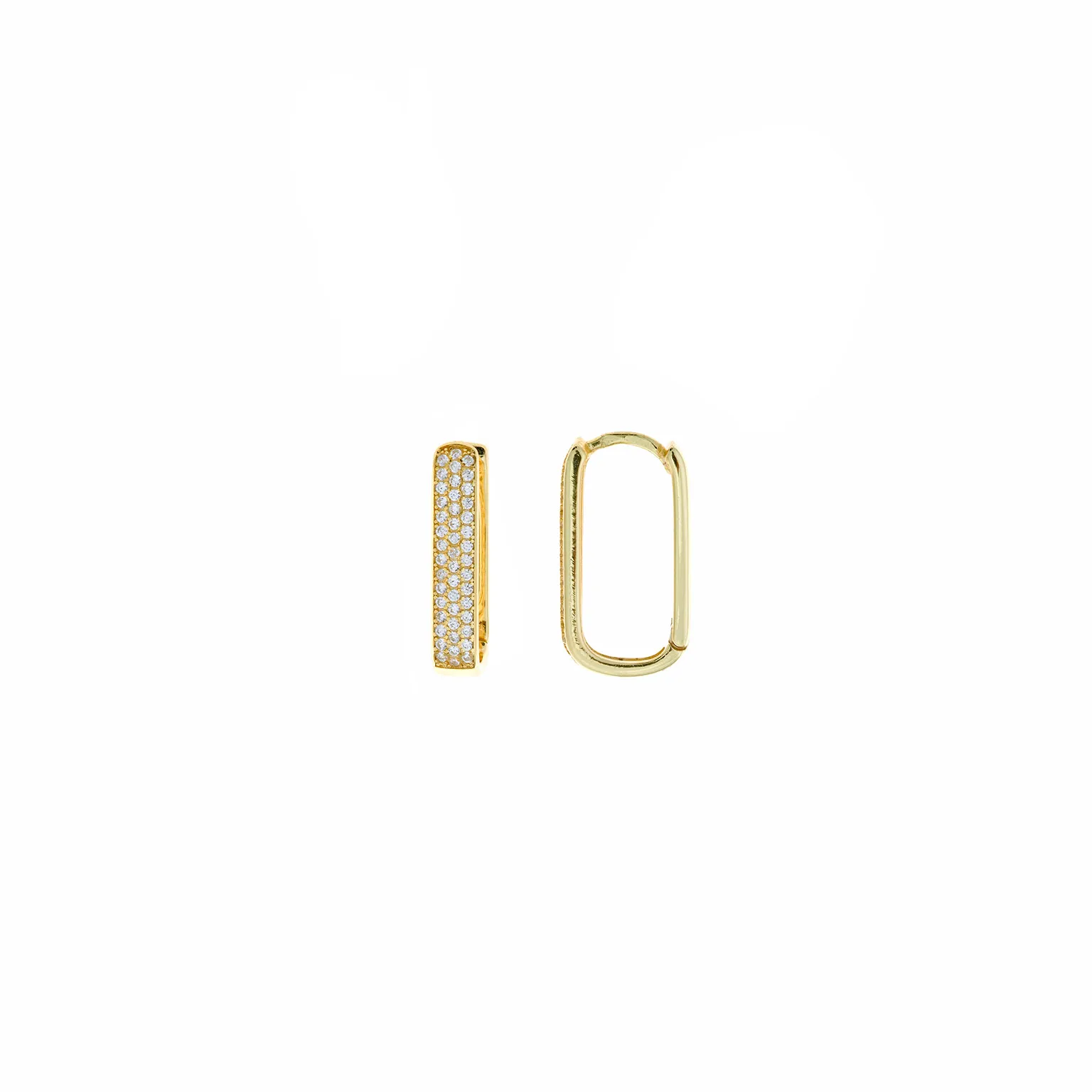 PENDIENTES PLATA CHAPADO DORADO ARO OVALADO CRICONITAS