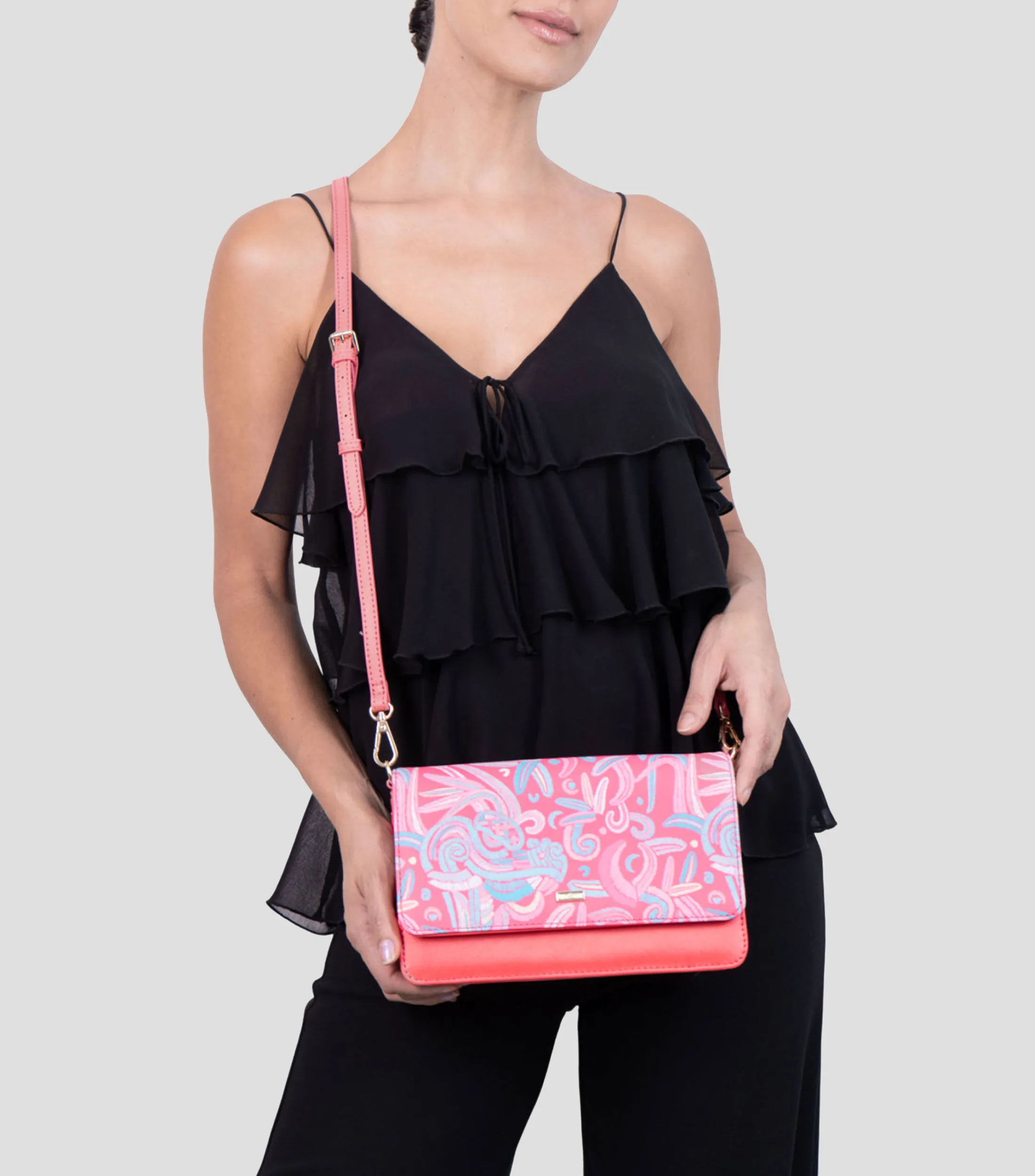Pineda Covalin Bolso crossbody coral Kalan Quetzalcóatl Mujer