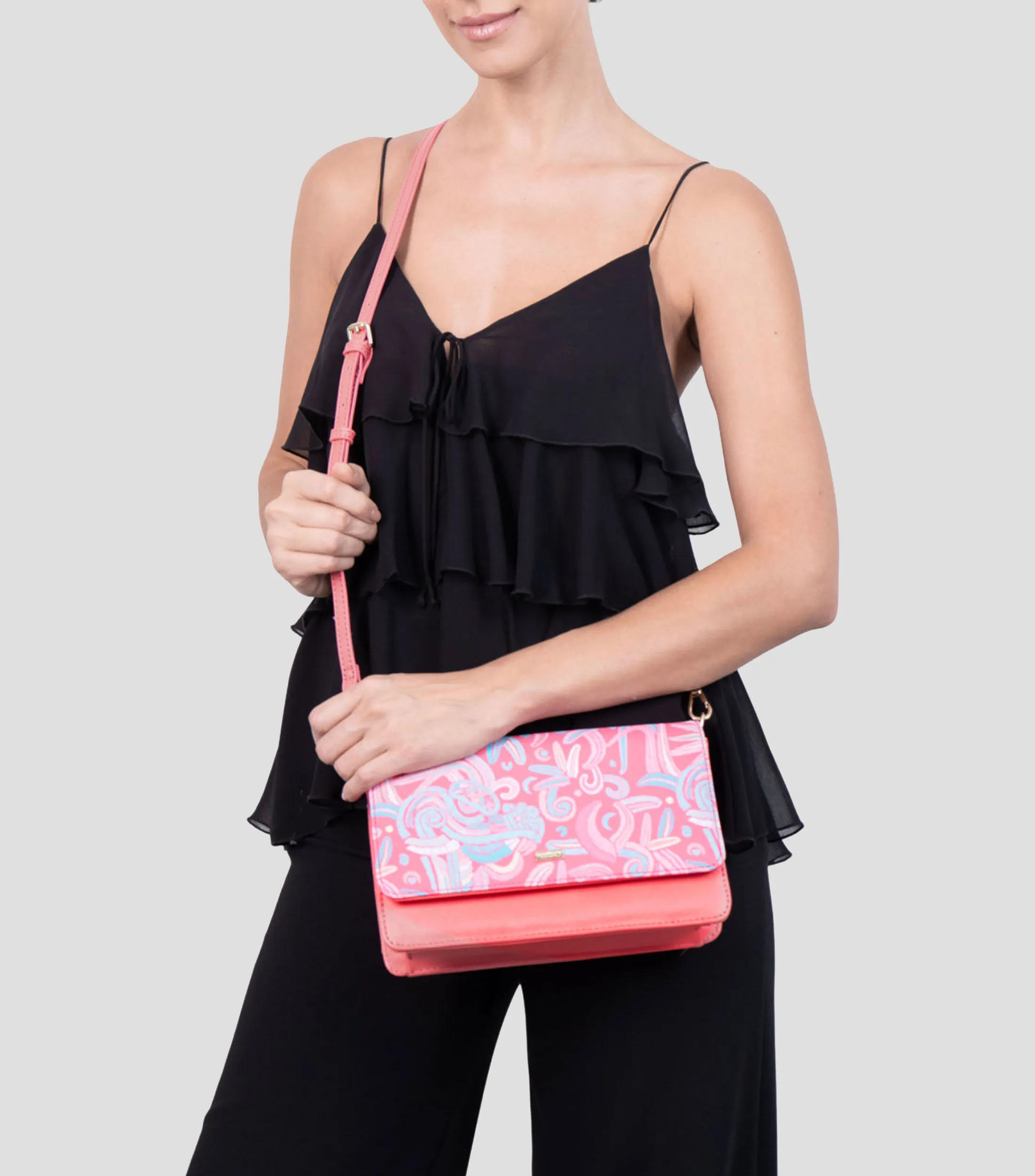 Pineda Covalin Bolso crossbody coral Kalan Quetzalcóatl Mujer