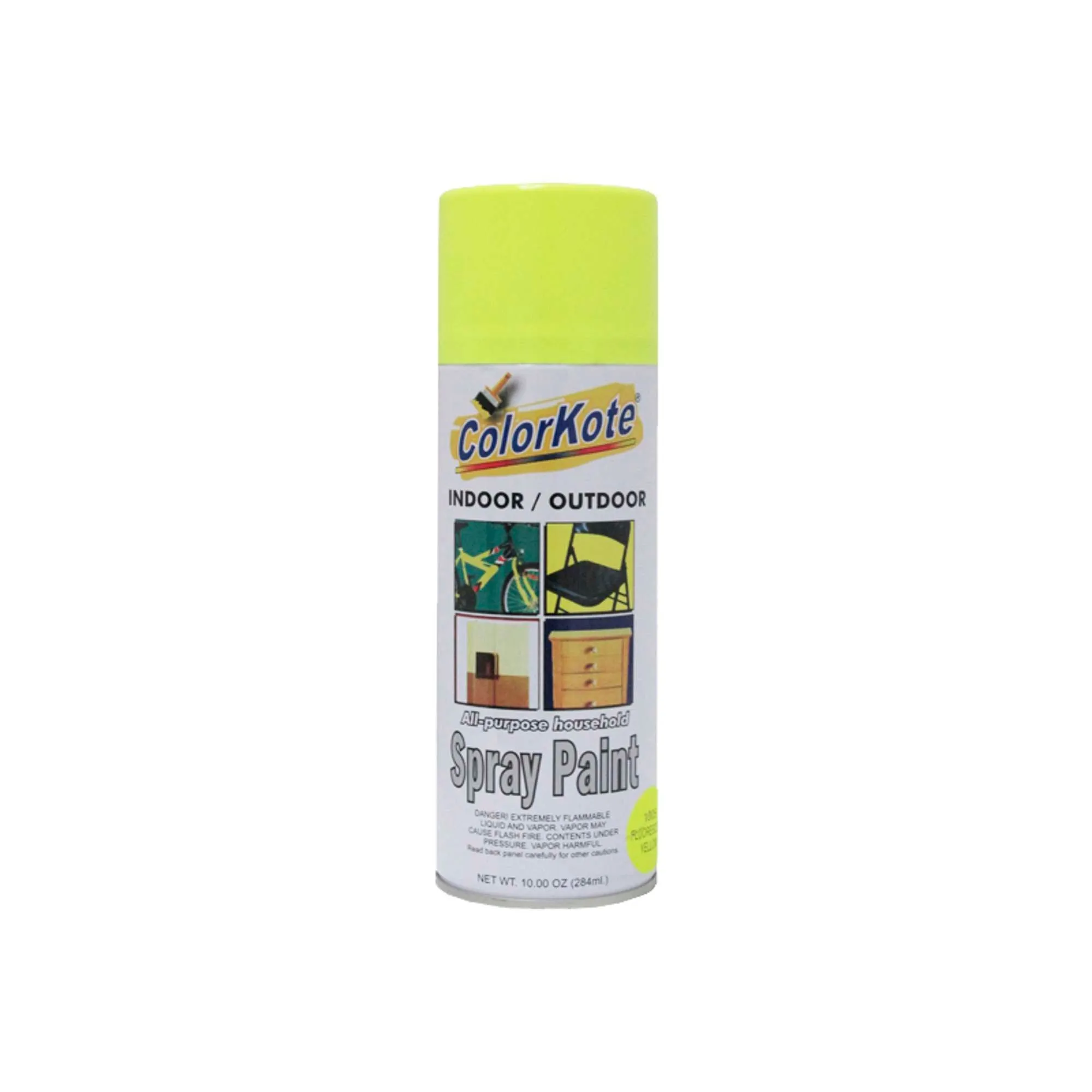 Pintura en spray color amarillo fluorescente de 10 Onzas