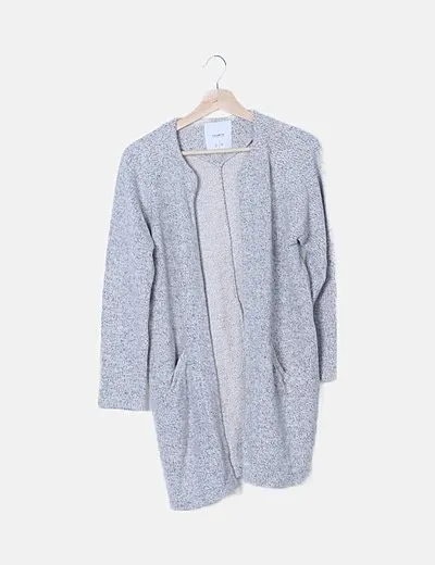 Pull&Bear Trenca gris jaspeada