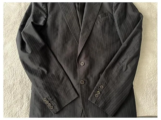 Roberto Cavalli Traje vintage de algodón Azul oscuro 