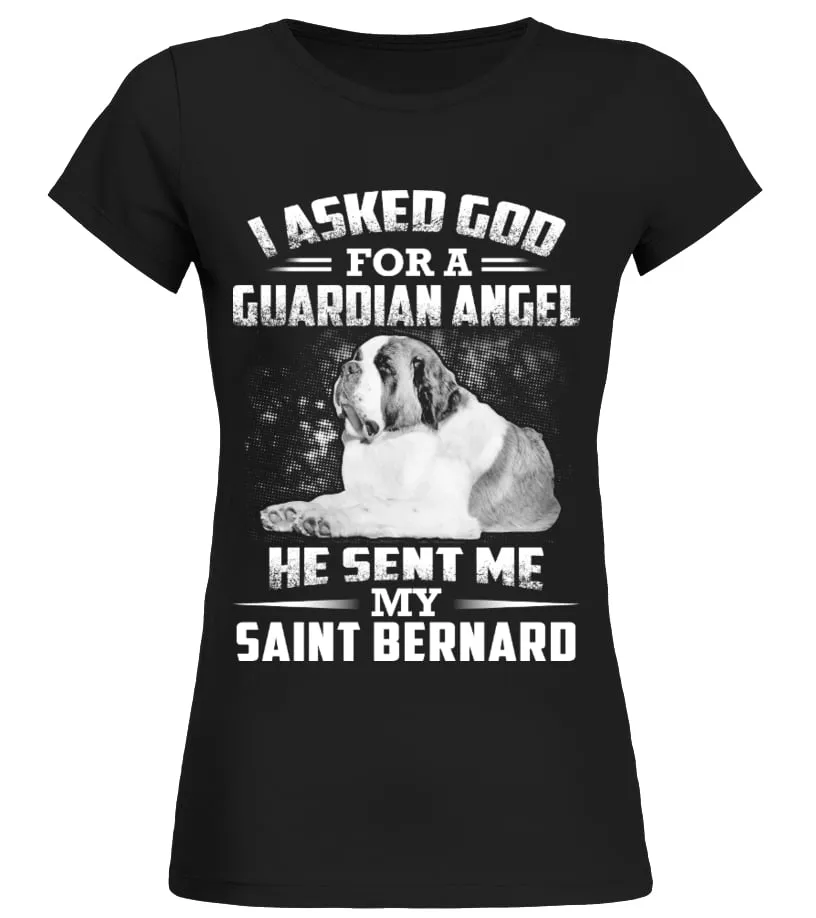 Saint Bernard Guardian Angel Camiseta cuello redondo Mujer