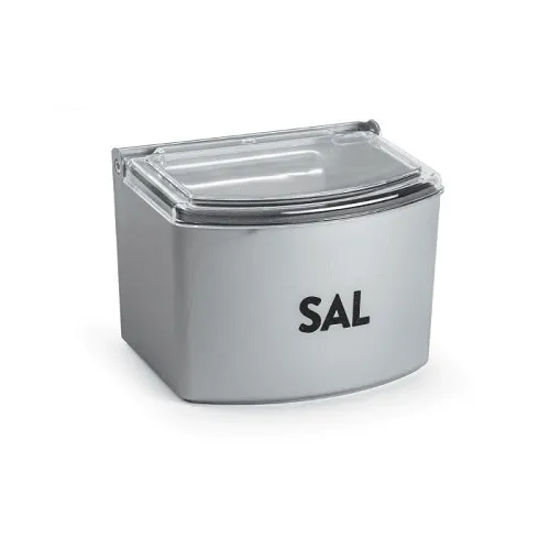 Salero Plastico Con Tapa  Gris