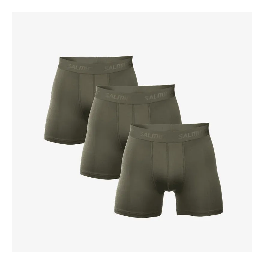SALMING 3PACK PERFORMANCE BOXER ARMY GREEN