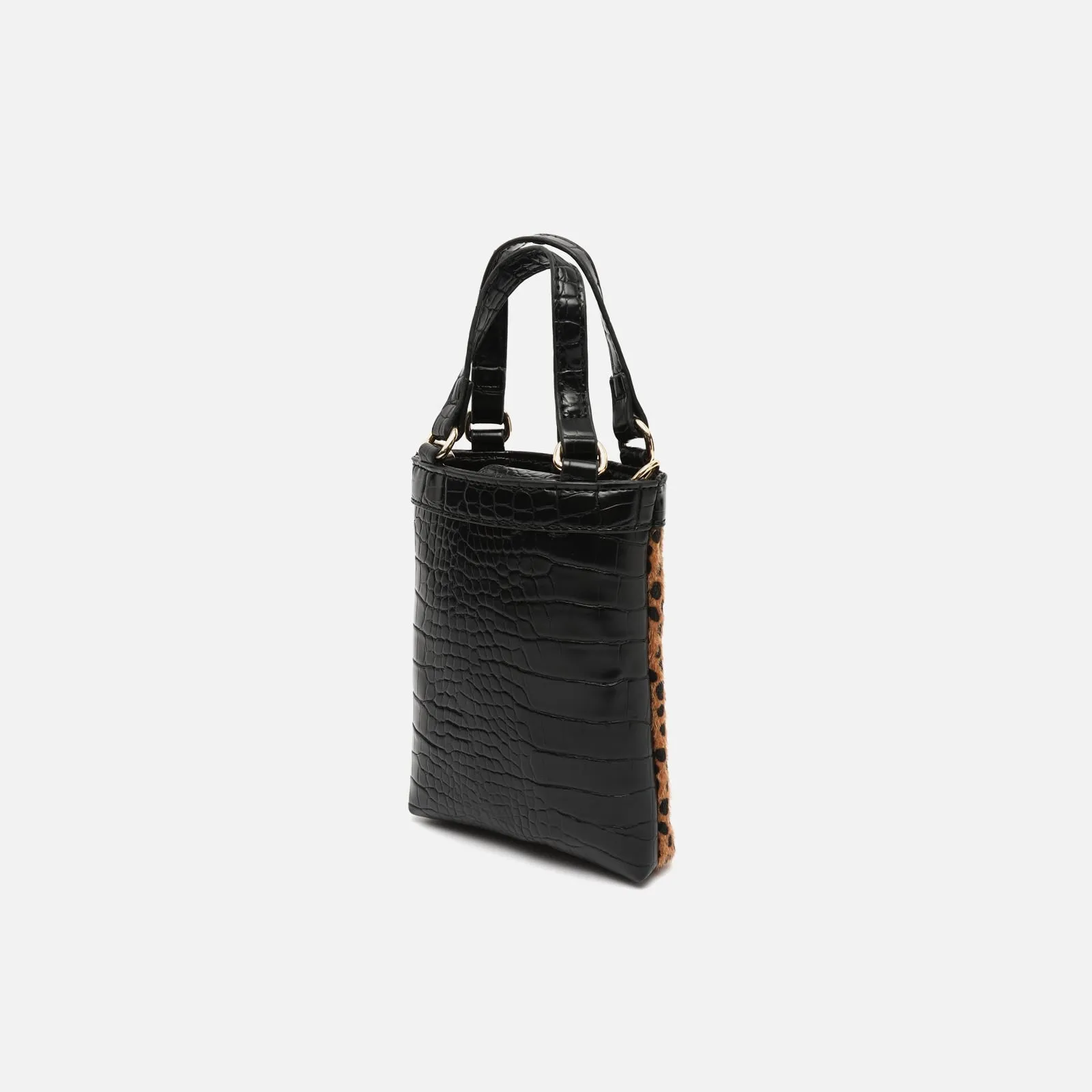 Samira bolso de mano pequeo animal print con asa bandolera extraíble