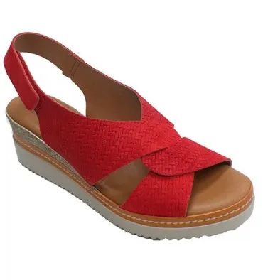 Sanadalias mujer pala cruzada Rodri en rojo