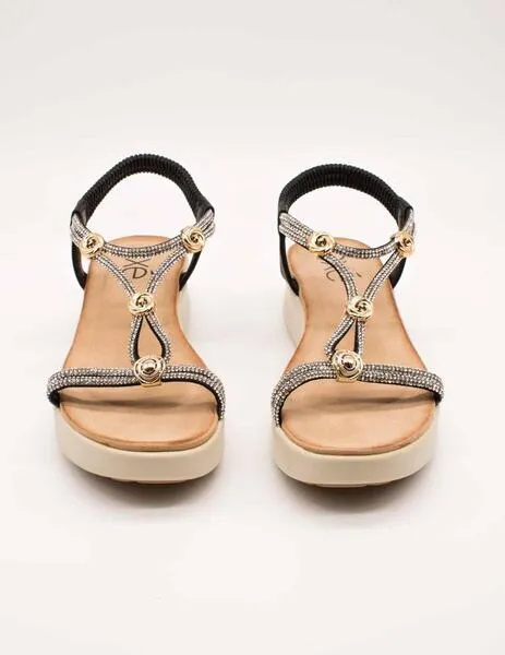 SANDALIA EXé BZX33170002 STRASS BLACK DE MUJER