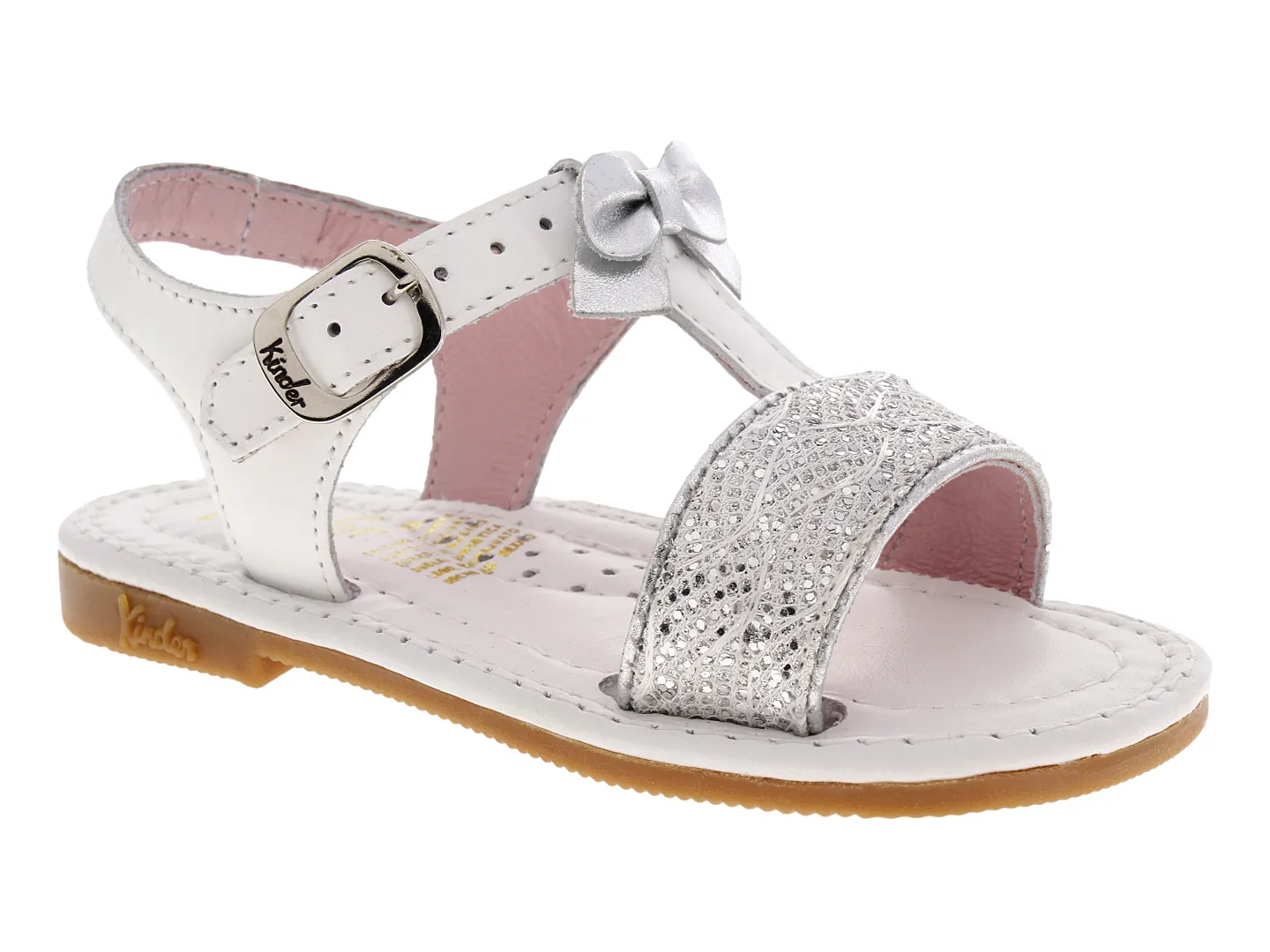 Sandalias Kinder 6619 Blanco Para Niña