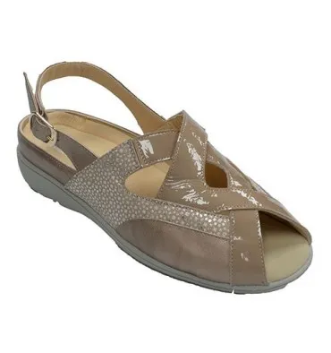 Sandalias mujer especiales para plantillas Doctor Cutillas en beig