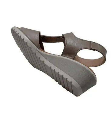 Sandalias mujer tira velcro plantilla gel Rodri en visón