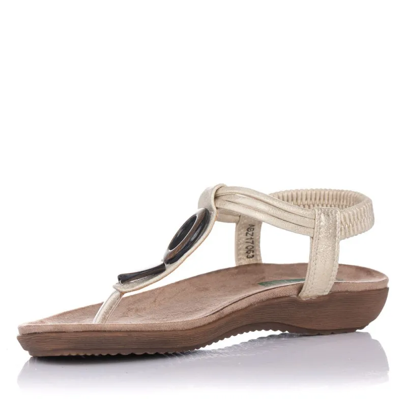 Sandalias Planas Zapp 17063 Mujer Oro