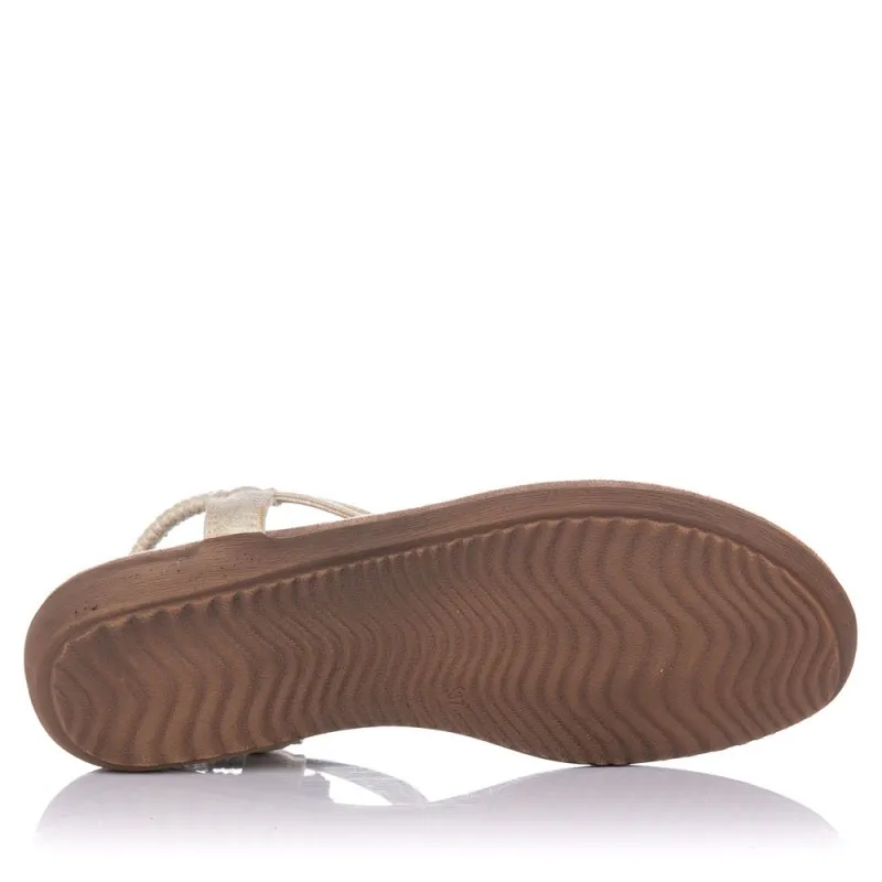 Sandalias Planas Zapp 17063 Mujer Oro