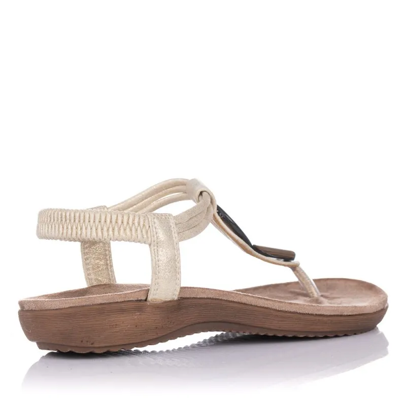 Sandalias Planas Zapp 17063 Mujer Oro