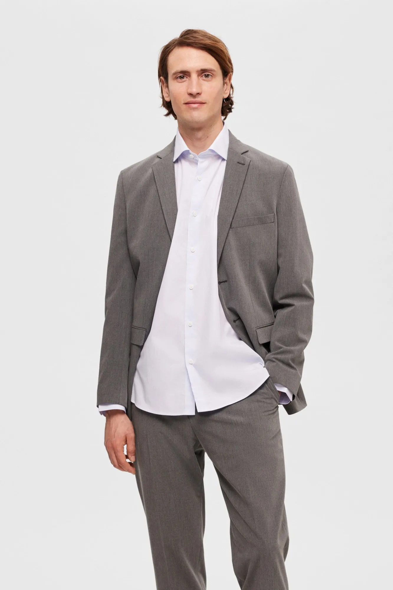 Selected Camisa de manga larga 100% algodón.