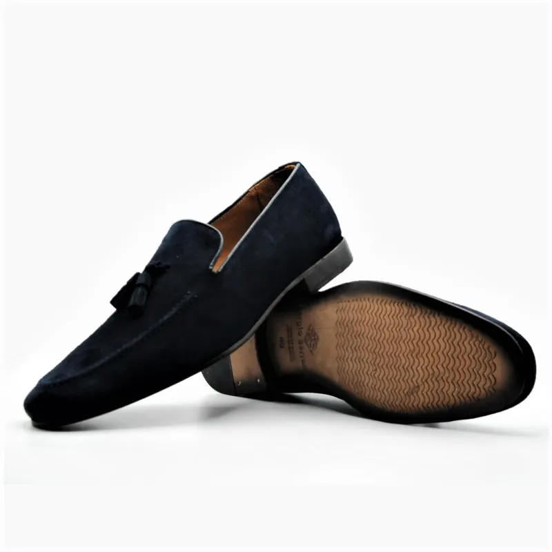 SERGIO SERRANO 9616 Azul. Mocasin borlas Hombre