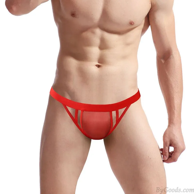 SEXY SHEER MESH BACKLESS THIN TBACK BULGE POUCH THONG UNDERWEAR KNICKERS HOLLOW STRETCH MEN'S LINGERIE UNDERPANTS SISSY BRIEFS 