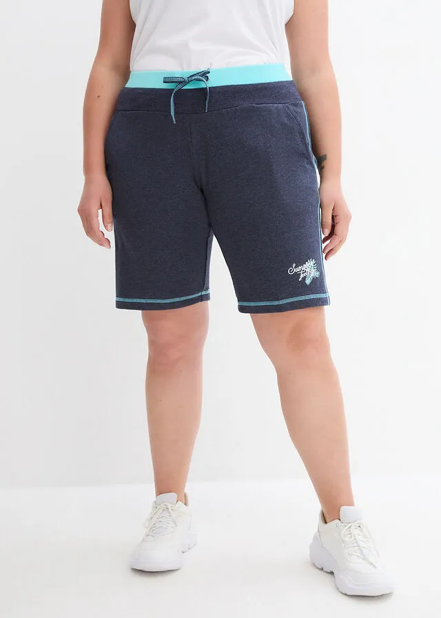 SHORTS DE VERANO DE PUNTO AZUL OSCUROVERDE AGUAMARINA ESTAMPADO