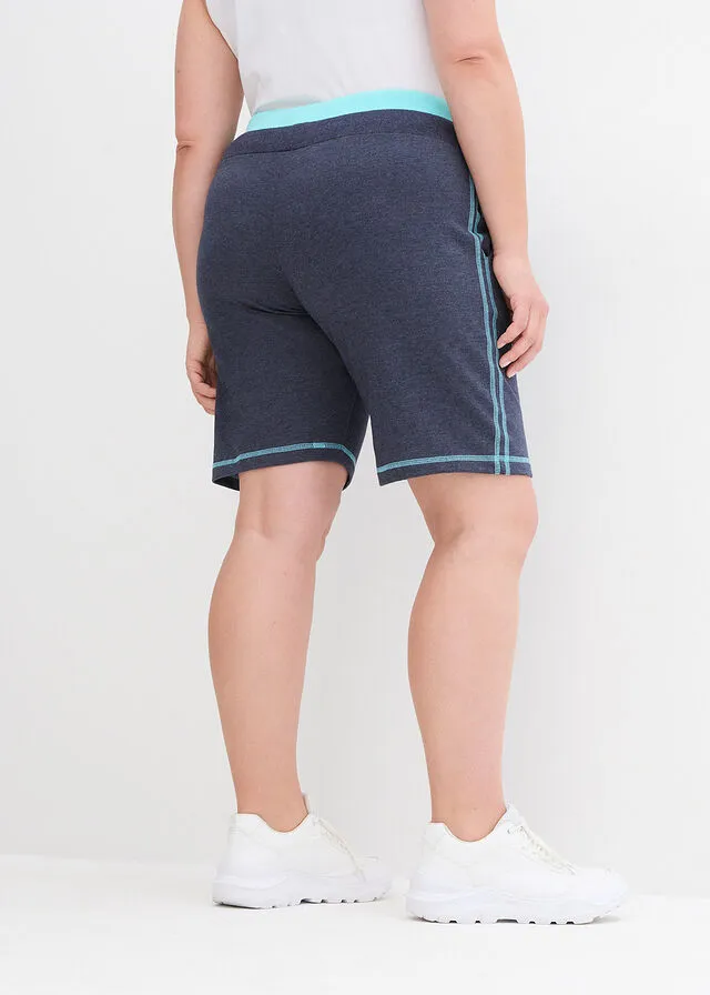 SHORTS DE VERANO DE PUNTO AZUL OSCUROVERDE AGUAMARINA ESTAMPADO