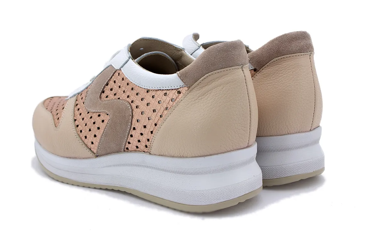 Sneaker Nude Leather