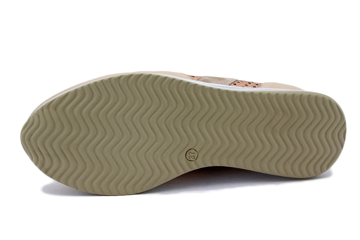 Sneaker Nude Leather