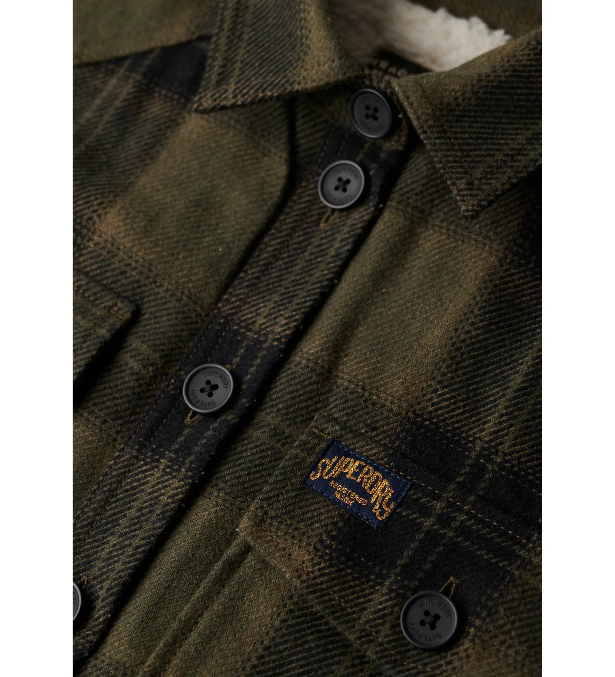 Sobrecamisa de borreguillo a cuadros verde