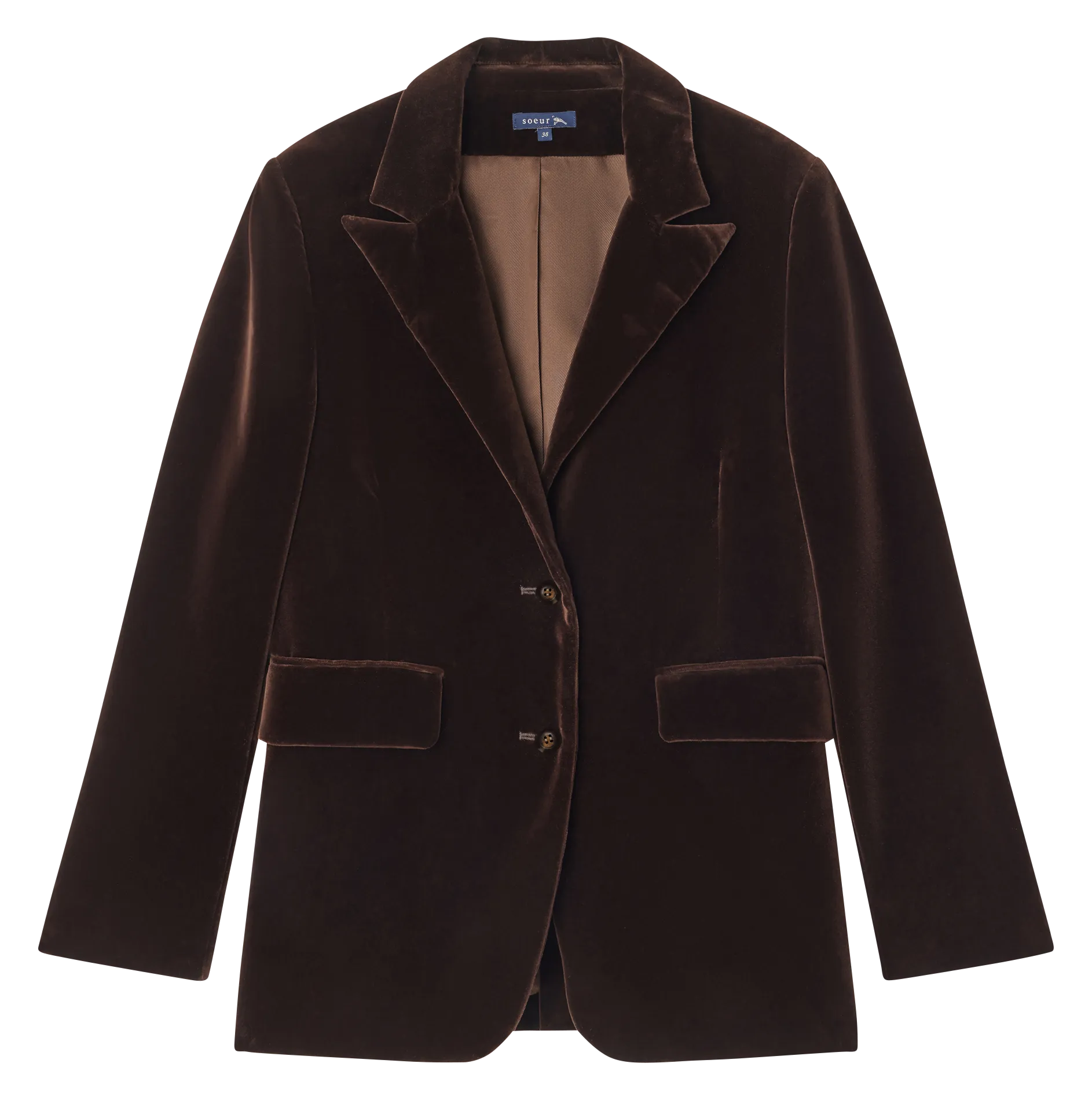 SOEUR CASSIOPEE  CHAQUETA DE ALGODóN CON CUELLO SASTRE EN MARRON