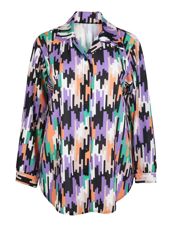 Solada Camisa estampada de mujer talla grande