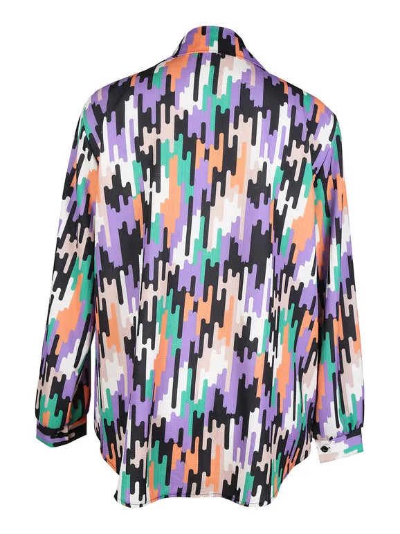 Solada Camisa estampada de mujer talla grande