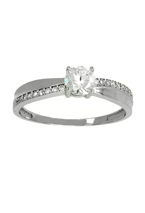 SOLITARIO MUJER DE ORO BLANCO 18K CON CIRCONITAS. 243_47700159