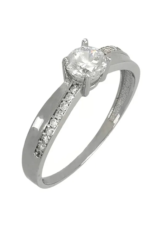 SOLITARIO MUJER DE ORO BLANCO 18K CON CIRCONITAS. 243_47700159