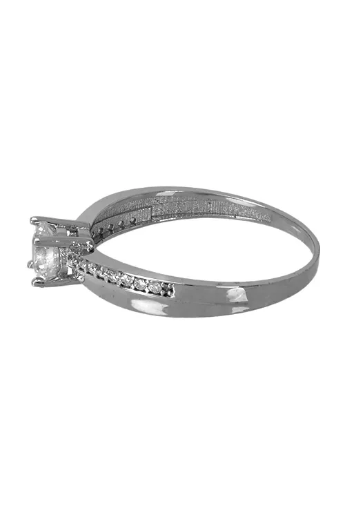 SOLITARIO MUJER DE ORO BLANCO 18K CON CIRCONITAS. 243_47700159