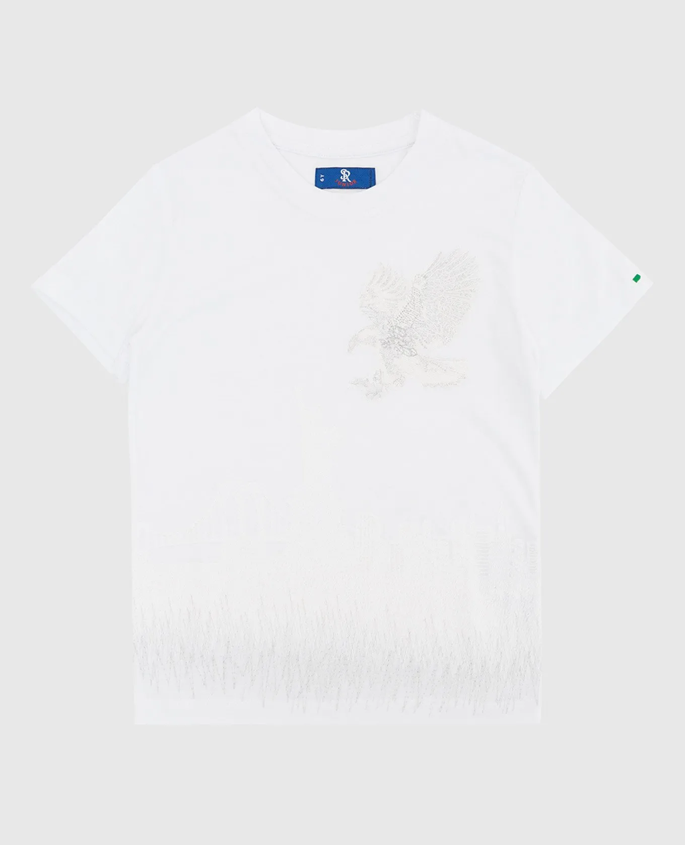 STEFANO RICCI CHILDREN'S WHITE TSHIRT WITH EMBROIDERY