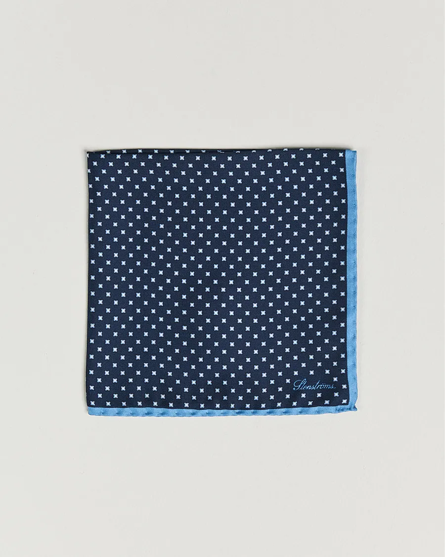 Stenströms Silk Handkerchief Dark Blue